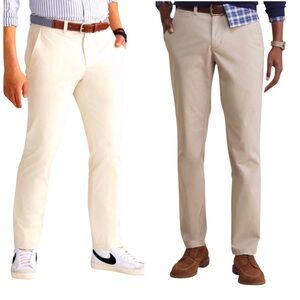 VINEYARD VINES by Shep & Ian Men's Khaki/Stone Breaker Pants LOT 35x32 career